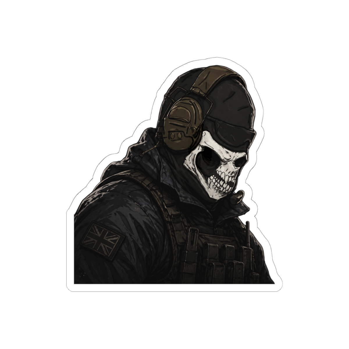 Simon Ghost Riley Call of Duty Sticker | Bold Tactical Gamer Vinyl Decal — official Call of Duty Stickers