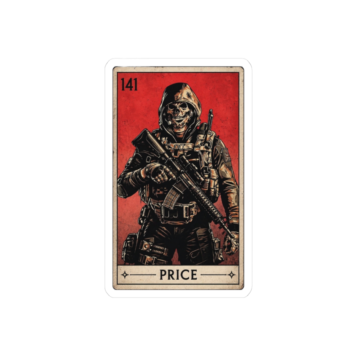 Modern Warfare 2 Tarot Cards Gaming Sticker