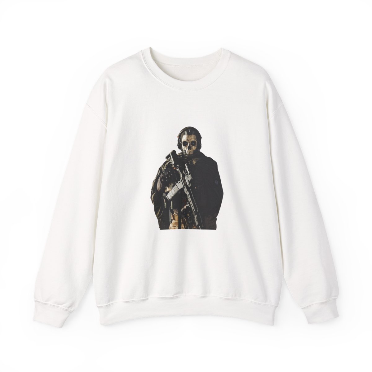 Tactical Skull Mask Operator Bold Graphic Sweatshirt - Gamer Gift