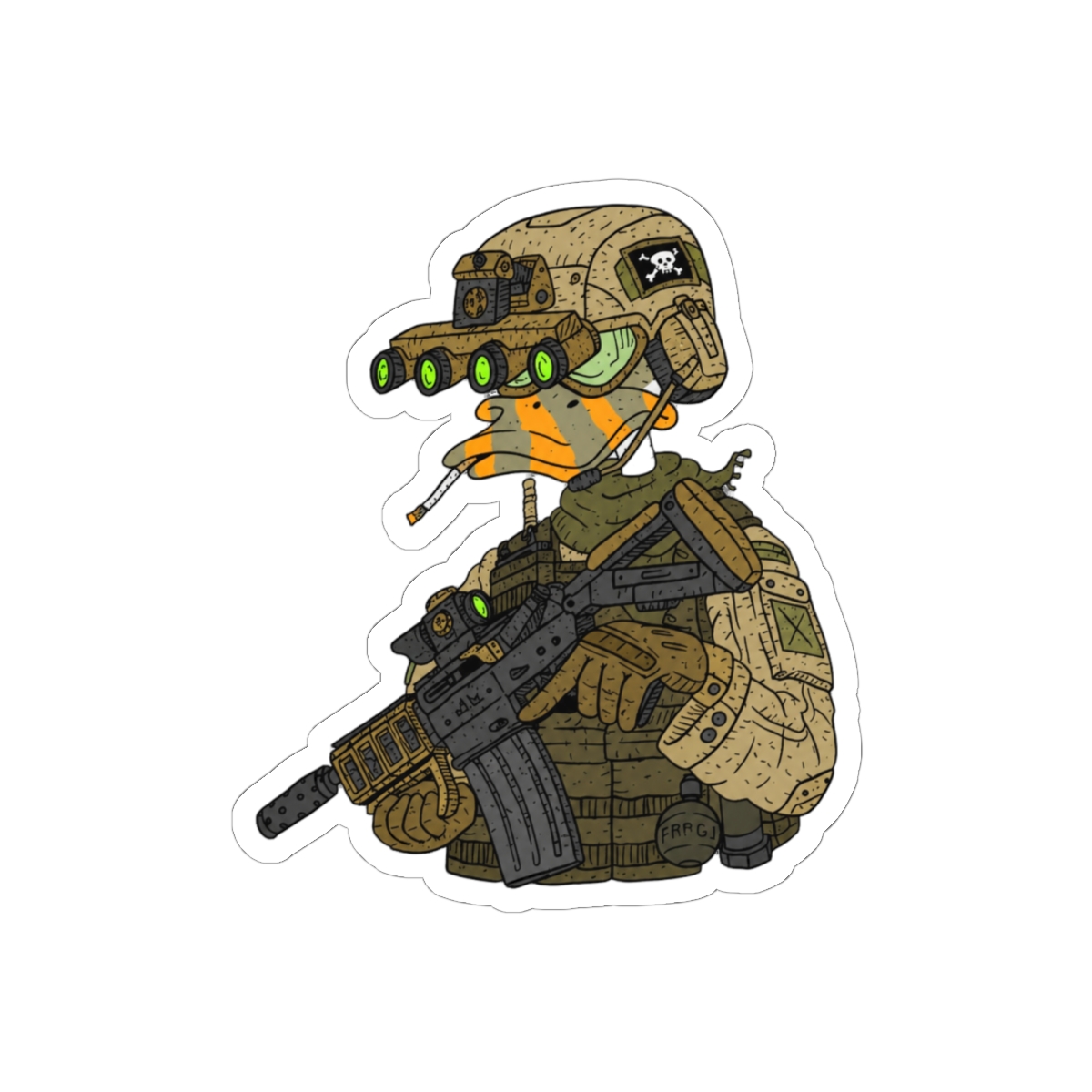 Special Forces Duck Sticker | Funny Army Soldier Vinyl Decal