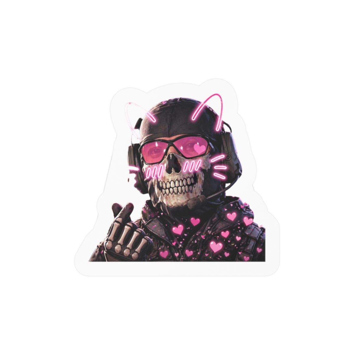 Ghost Hearts Cute Vinyl Sticker | Adorably Spooky Decal