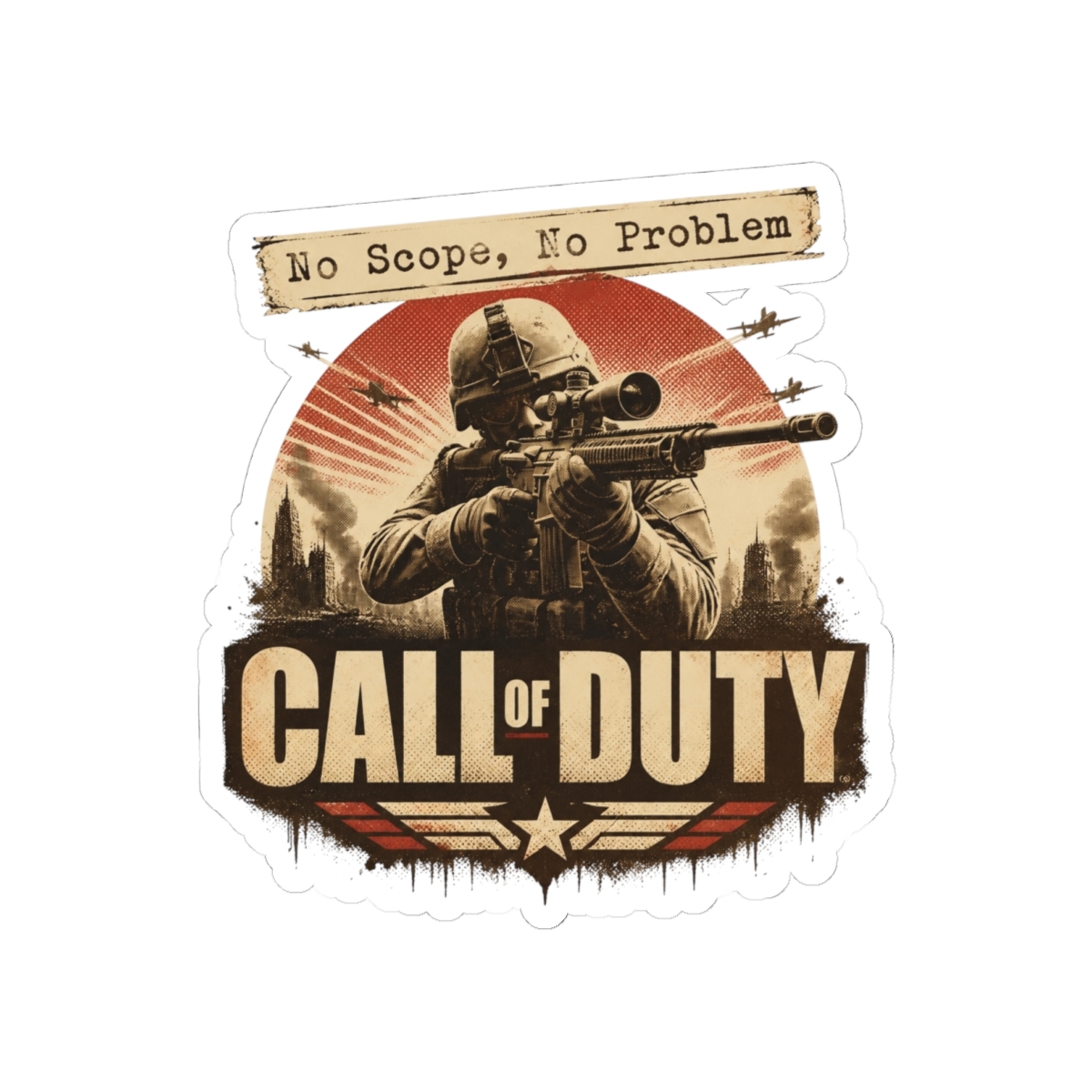 Call of Duty "No Scope, No Problem" Sticker
