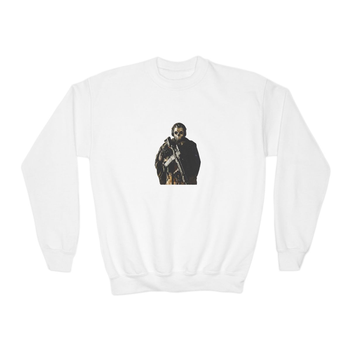 Tactical Skull Mask Operator Bold Graphic Kids Sweatshirt - Gamer Gift
